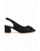 SHOEPOINT Slingback Pointed Toe Heels 06205 Black